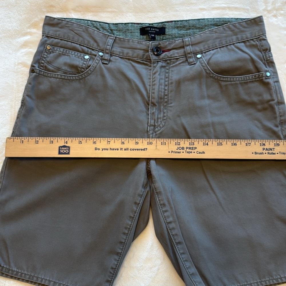 Ted Baker London Men’s Fivesho 5 Pocket Gray Shorts - Picture 7 of 9